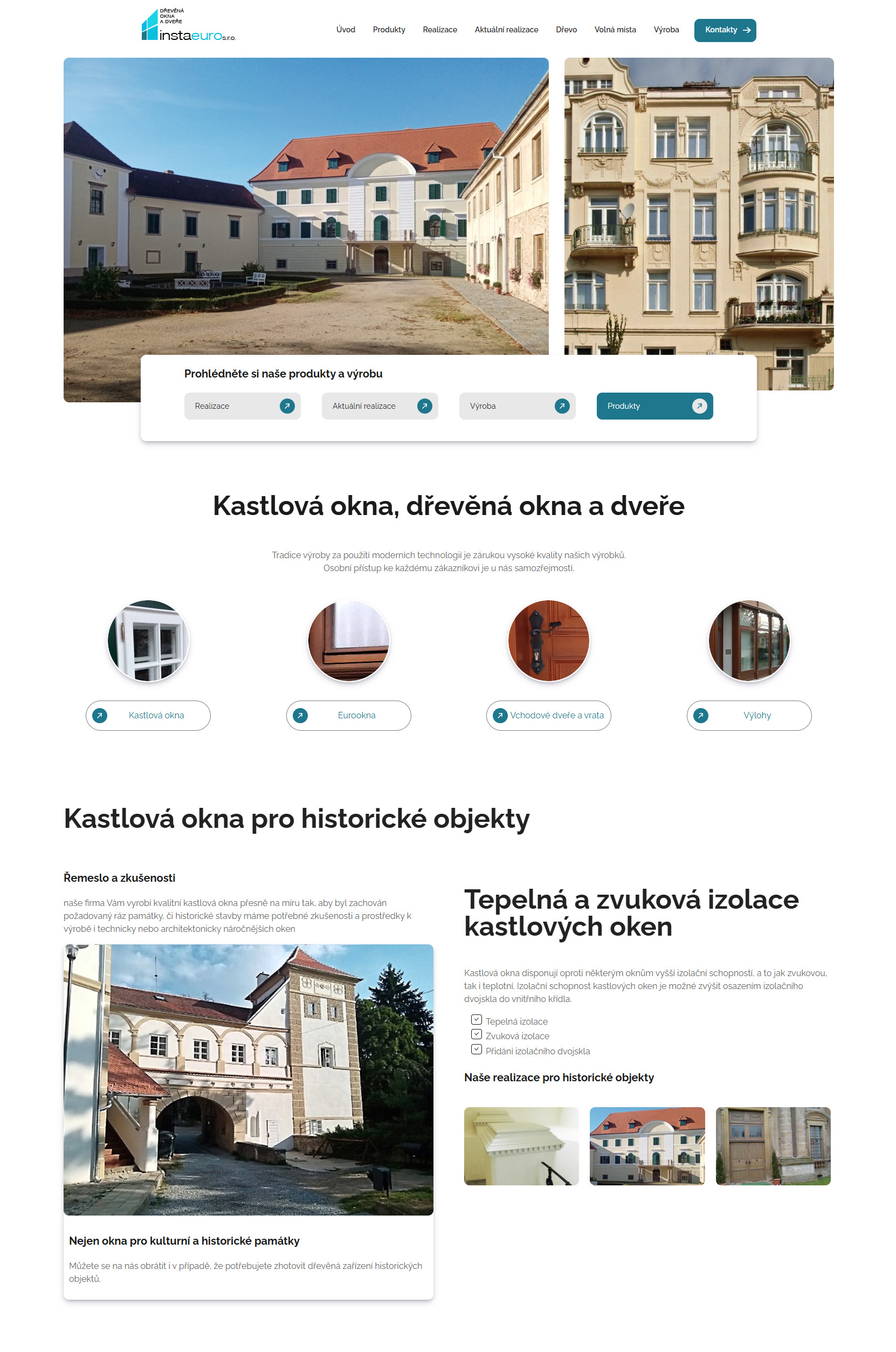 Ukázka webu INSTA EURO