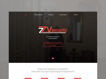 Webové stránky společnosti zajišťující bezpečnostní poradenství