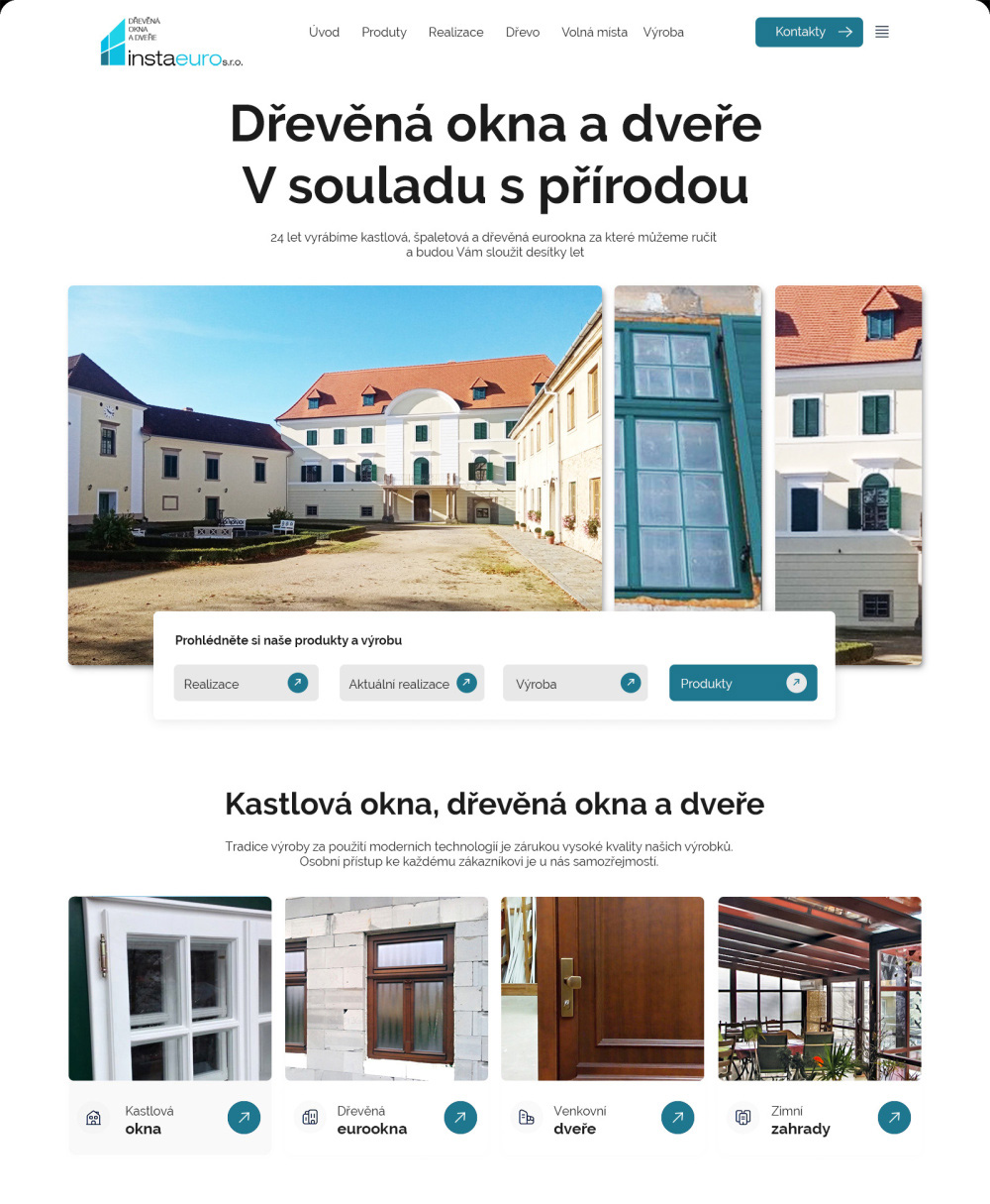Ukázka webu INSTA EURO