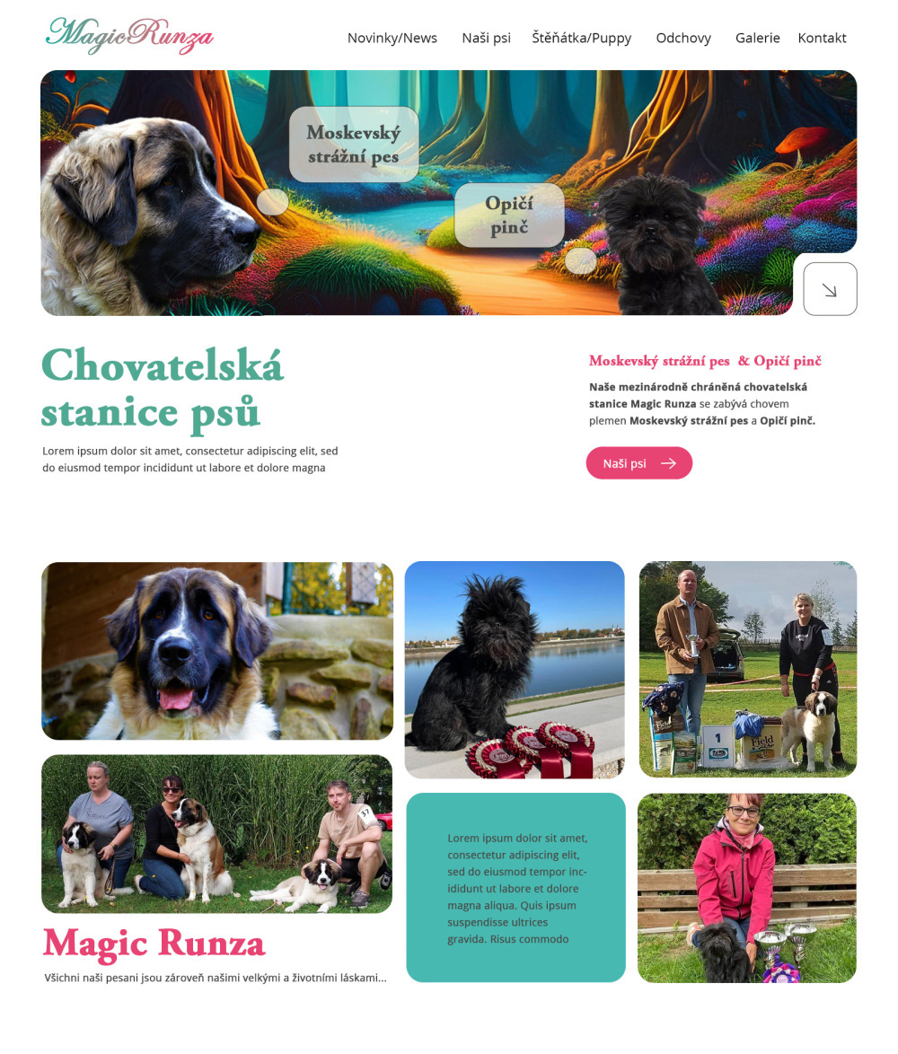 Web chovatelské stanice Magic Runza