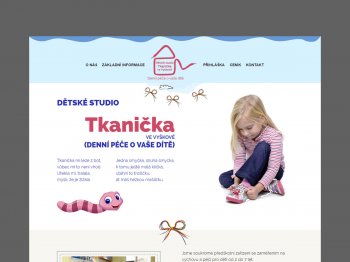 Webovky pro Dětské studio Tkanička ve Vyškově